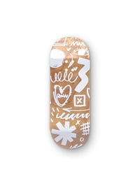 Love Doodles (White on Burl)