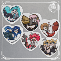 Image 1 of [VOCALOID] Hatsune Miku , Megurine  Luka, Kagamine Rin and Kagamine Len, Meiko - button