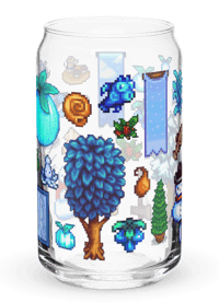 Winter in Stardew Glass Can
