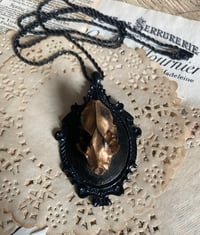 Image 3 of Steampunk, Gothic distressed, vintage style bat skull pendant necklace 