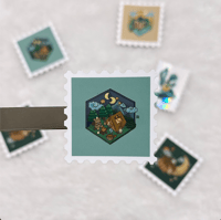 Image 2 of Square stamp sticker - Multiple designs