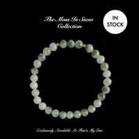 Image 1 of Classic Moss In Snow Jade Energy Bracelet