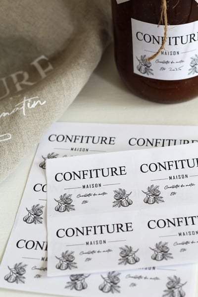 Image of Etiquette autocollante pour bocaux confiture