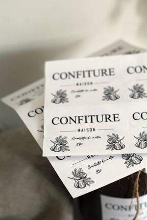 Image of Etiquette autocollante pour bocaux confiture