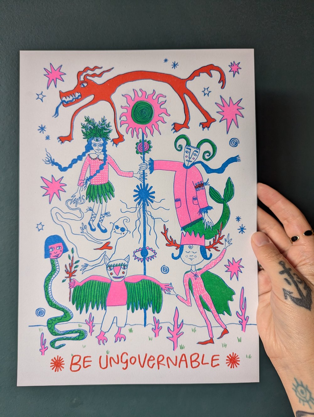 Image of BE UNGOVERNABLE A4 Risograph Print