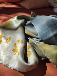 Image 1 of Coreopsis & Indigo Silk scarf