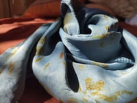 Image 1 of Indigo & Coreopsis silk scarf
