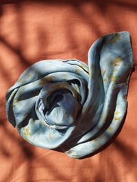 Image 3 of Indigo & Coreopsis silk scarf