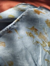 Image 2 of Indigo & Coreopsis silk scarf