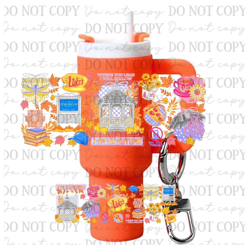 Image of Lukes Gilmore Girls Uv Dtf Wrap For Mini Tumbler Keychains Mini 25