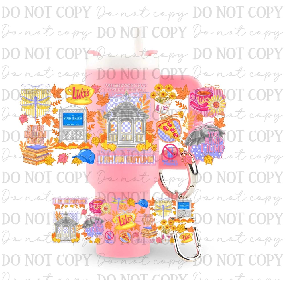 Image of Lukes Gilmore Girls Uv Dtf Wrap For Mini Tumbler Keychains Mini 25