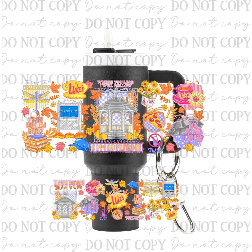 Image of Lukes Gilmore Girls Uv Dtf Wrap For Mini Tumbler Keychains Mini 25