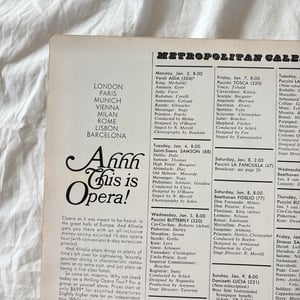 Image of Opera News January 1966 Milton Glaser Cover