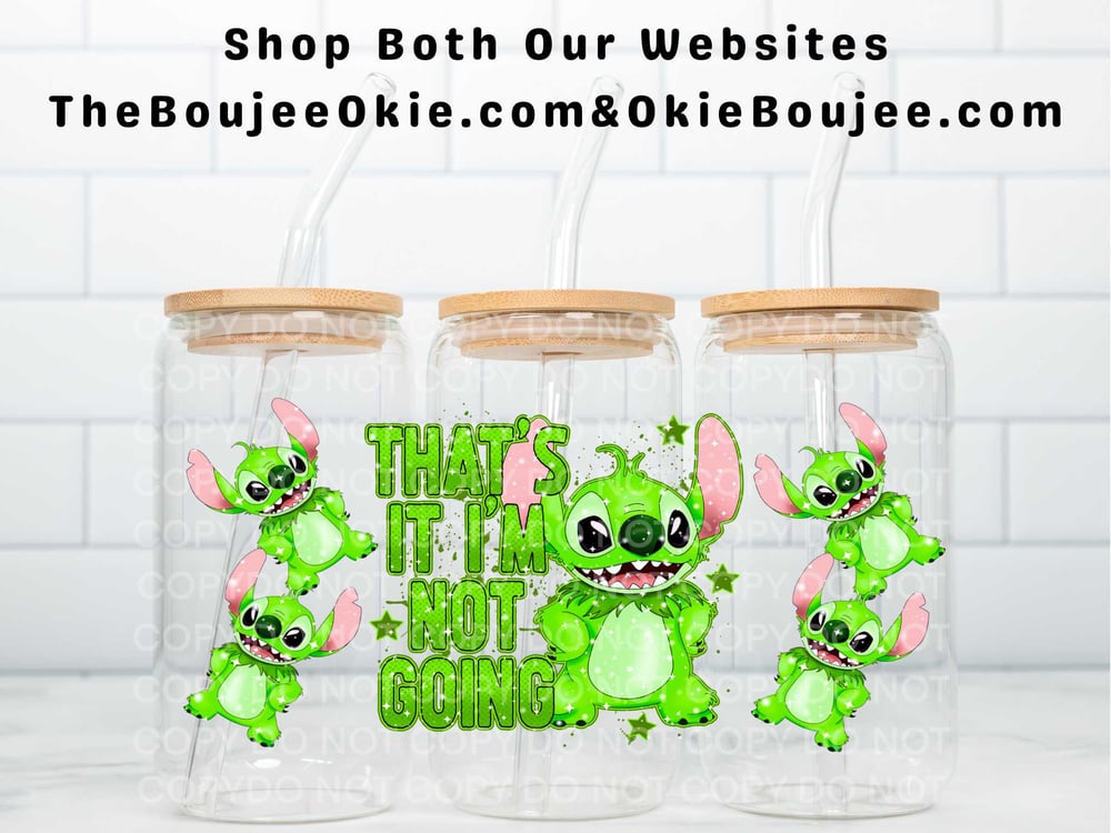 Image of Stitch Snowman or Stitch Grinch Uv Dtf Wrap Choice of 2 Christmas/Winter Designs W0814