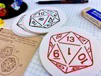 Image 1 of D-20 Letterpress Coasters  (Set of 8)