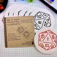Image 2 of D-20 Letterpress Coasters  (Set of 8)
