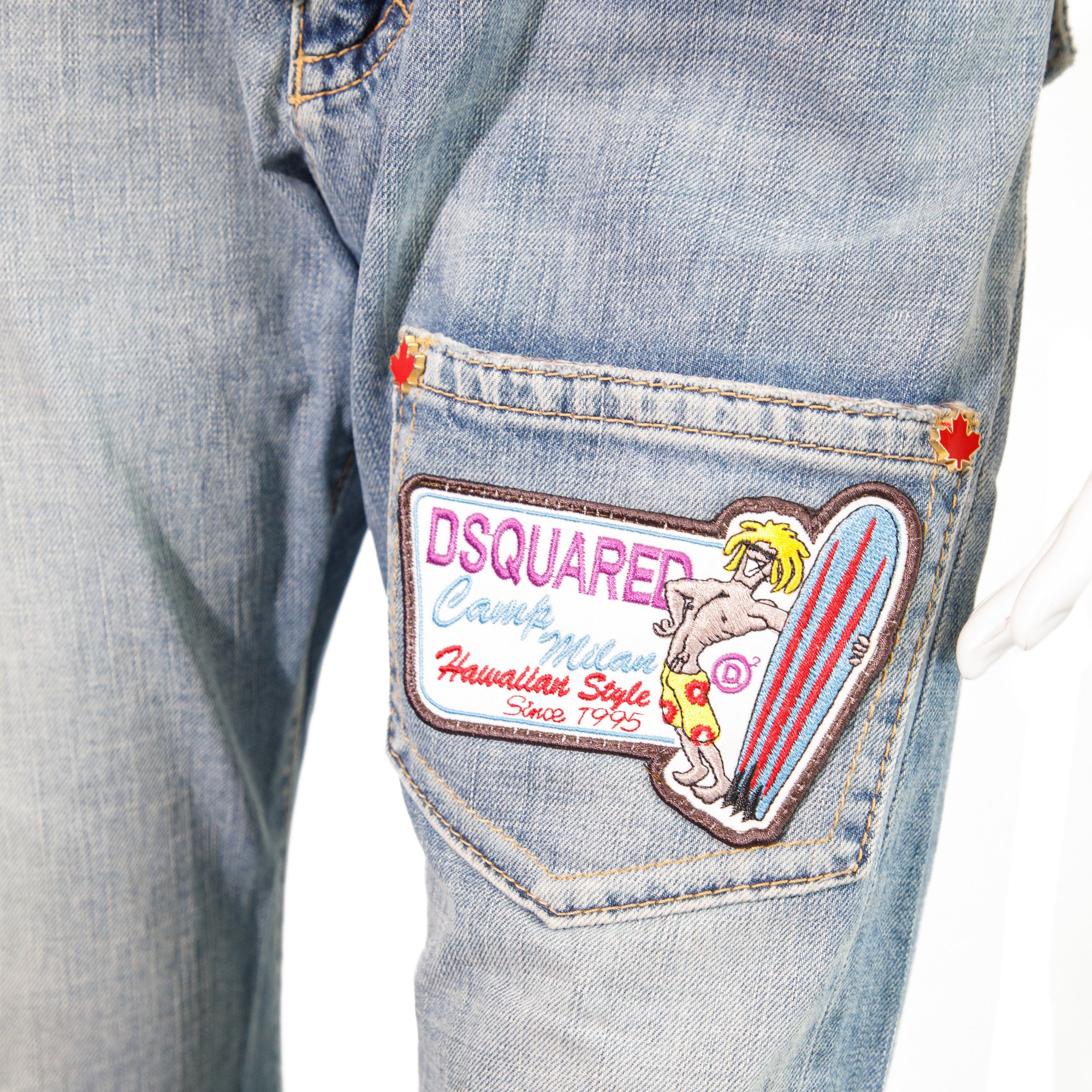 Image of Dsquared2 2005 Surf 'I LOVE YOU' Capri Jeans