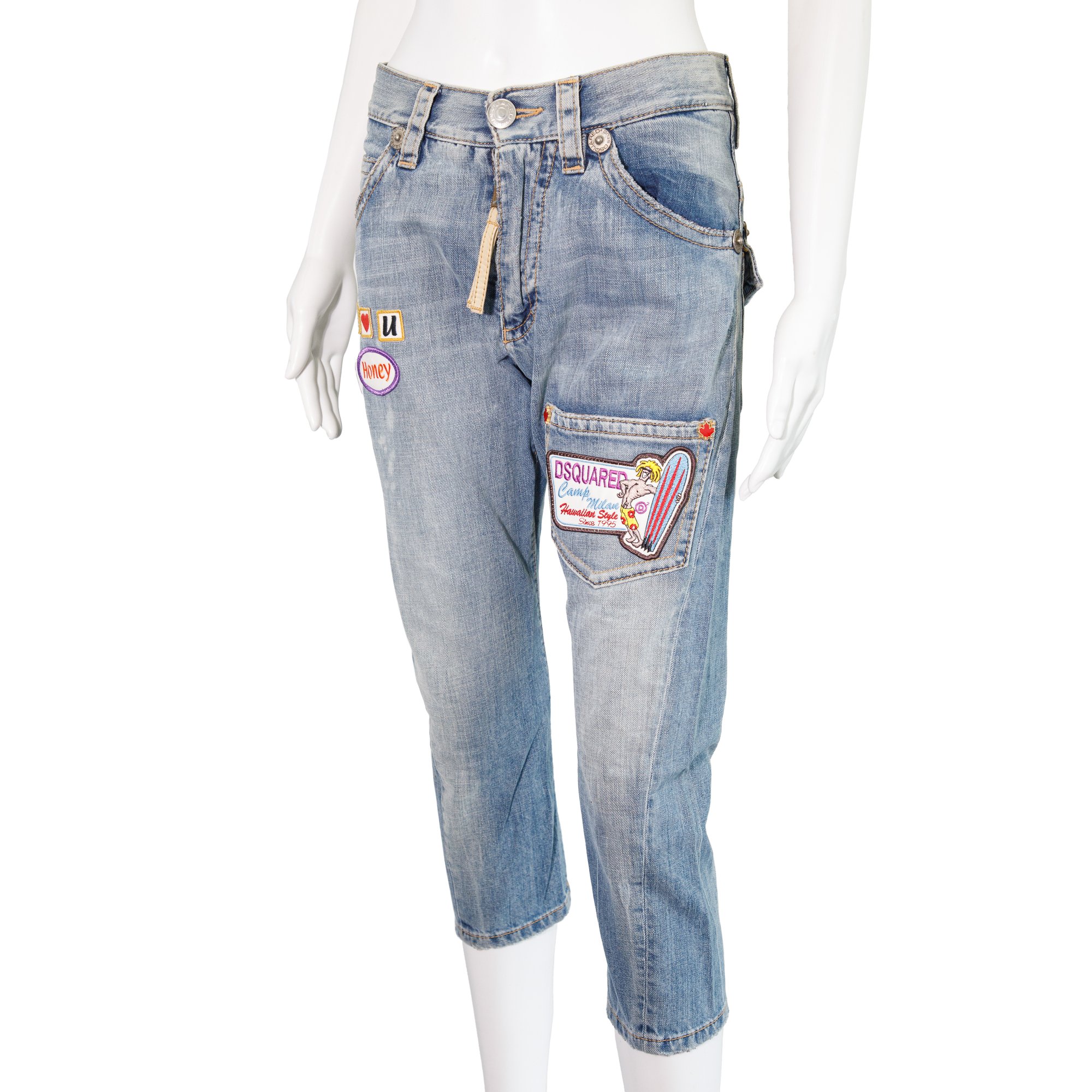 Image of Dsquared2 2005 Surf 'I LOVE YOU' Capri Jeans