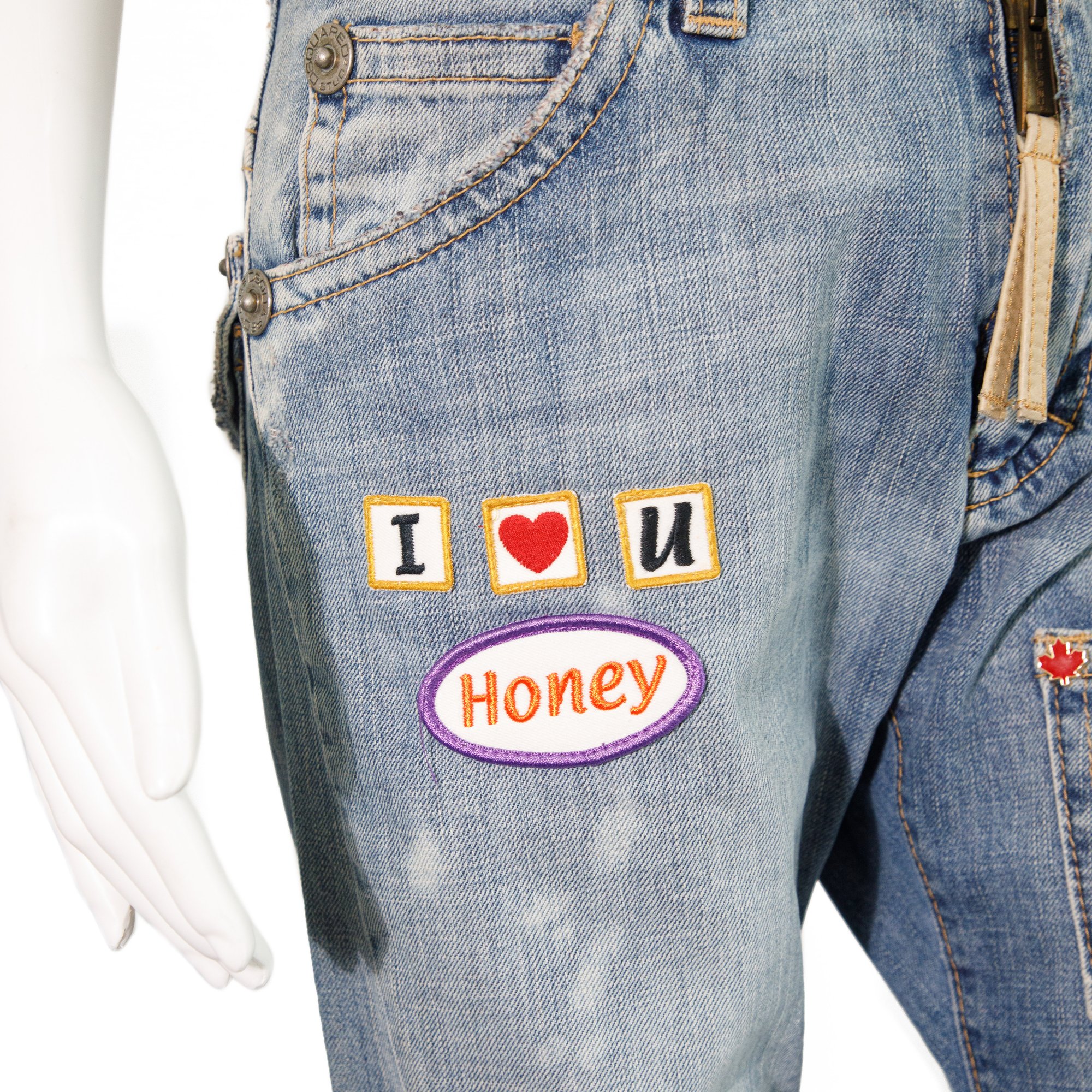 Image of Dsquared2 2005 Surf 'I LOVE YOU' Capri Jeans