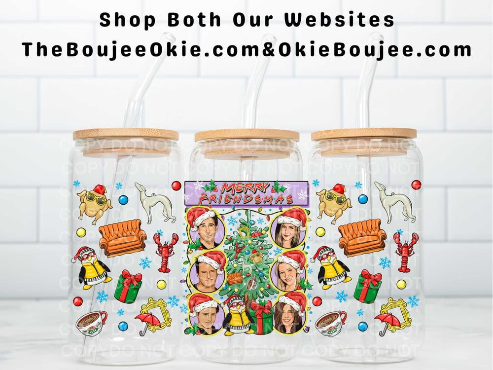 Image of Friends Christmas Merry Friendsmas Uv Dtf Wrap W0740