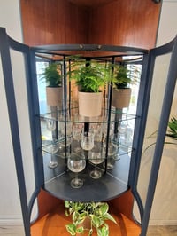 Image 3 of Custom Order: Nathan Corner Drinks Cabinet with Internal Mirrors.