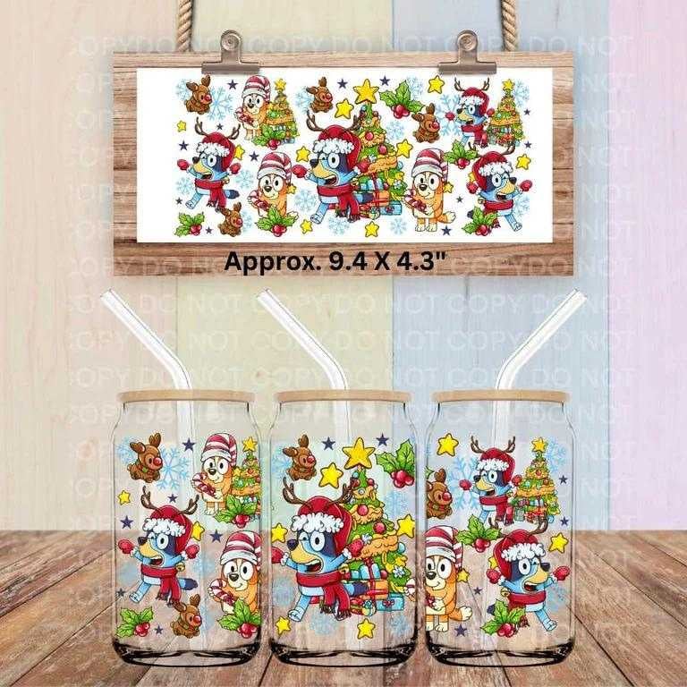 Image of Bluey Christmas Uv Dtf Wraps Choice of 2  W0838