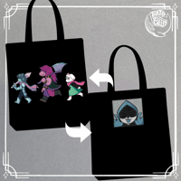 [DELTARUNE] tote bag- Kris, Suzie, Ralsei and Lancer!