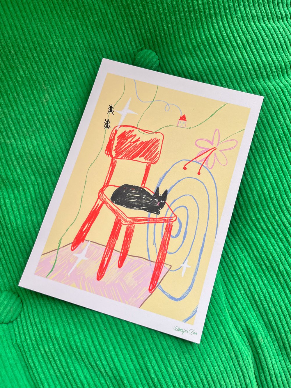 Image of Red chair print
