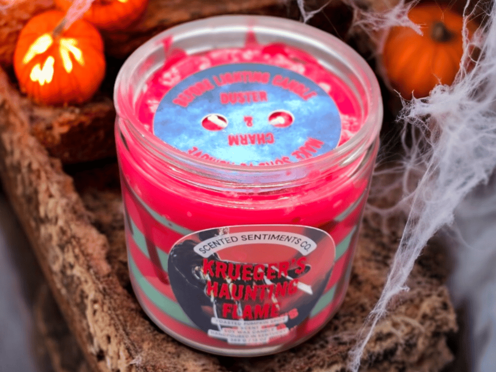 Image of Halloween Candle| Soy Wax Candle| Toasted Pumpkin Spice| Krueger's Haunting Flame| Slasher Horror