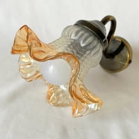 Image 5 of Applique murale vintage col de cygne DISDEROT DELMAS en laiton et tulipe opaline fleur 