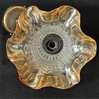 Image 6 of Applique murale vintage col de cygne DISDEROT DELMAS en laiton et tulipe opaline fleur 