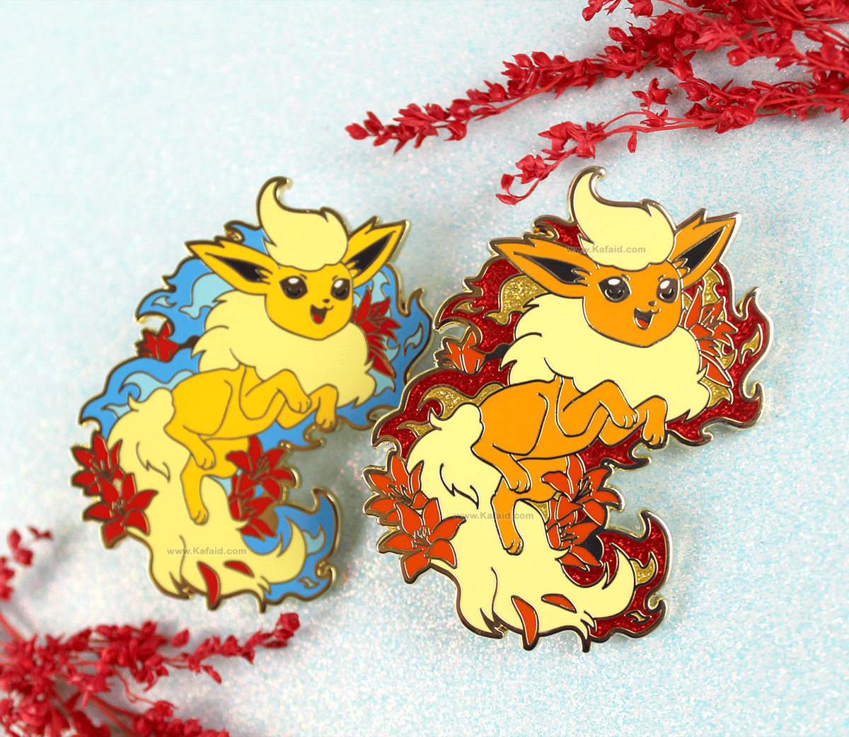 Floral Vaporeon Enamel Pin