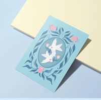 Image 2 of Lovebirds A6 Art Card