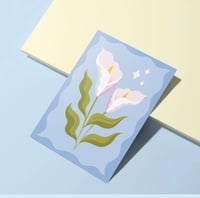 Image 2 of Abstract Flowers A6 Art Card