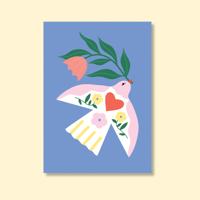 Image 2 of Floral Bird - A5 Art Print