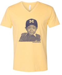 Image 1 of Limited Edition - Michigan "Webster" v-neck t-shirt - Large Face