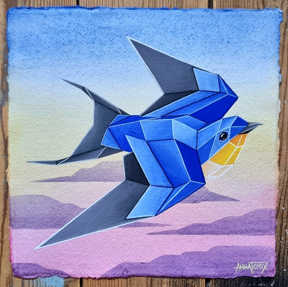 Image of "Safe Travel" original painting on paper