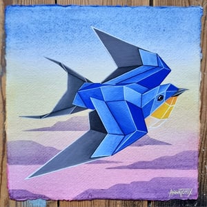 Image of "Safe Travel" original painting on paper