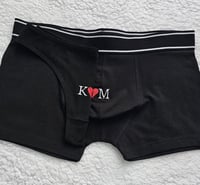 Image 1 of Personalised initial Boxers and Thong matching set