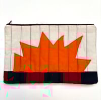 Image 1 of Spark Pouch Large- Ecru and Orange