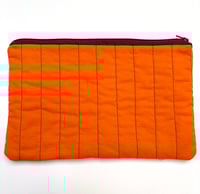 Image 2 of Spark Pouch Large- Ecru and Orange