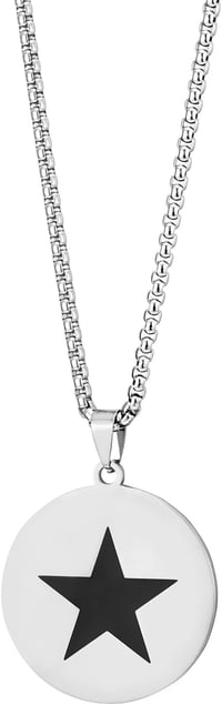 Image 4 of BlackStar Pendant & Chain Heavyweight (Stainless Steel)