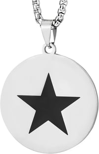 Image 3 of BlackStar Pendant & Chain Heavyweight (Stainless Steel)