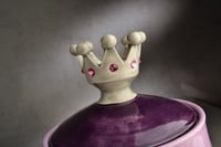 Image 4 of Princess Crown Urn / Treat Jar Made To Order by Symmetrical Pottery