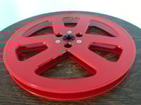 Image 3 of Burlington Recording 1/4" x 7" RED Scotch Vintage Style Trident Plastic Reel