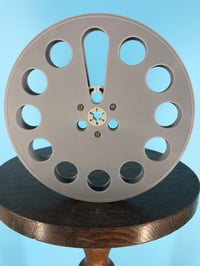 Image 1 of Burlington Recording 1/4" x 7" Heavy Duty GRAY Trident Plastic Reel in White Box - Round Window