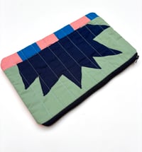 Image 1 of Spark Pouch Large- Green, Salmon Pink and Navy