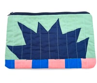 Image 4 of Spark Pouch Large- Green, Salmon Pink and Navy