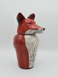 Image 2 of Raku Fox Jar