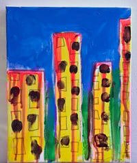 Image 1 of Colourful skyscrapers by 'The Naked Artist' aka Suzie